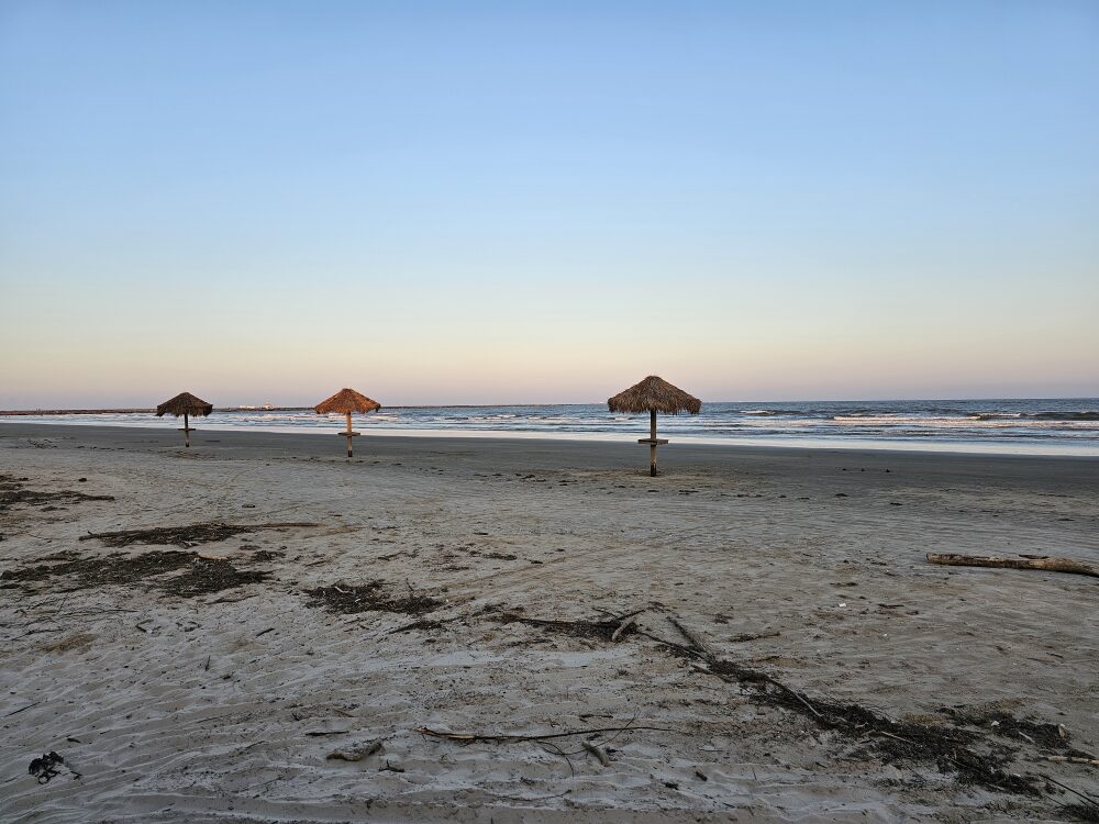 A snapshot of the beach on Friday evening